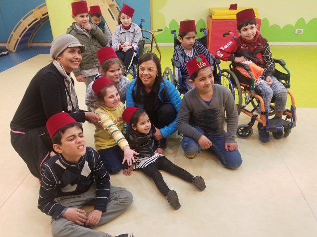 Visits to centers and hospitals dedicated to the rehabilitation of girls, boys and adolescents with disabilities