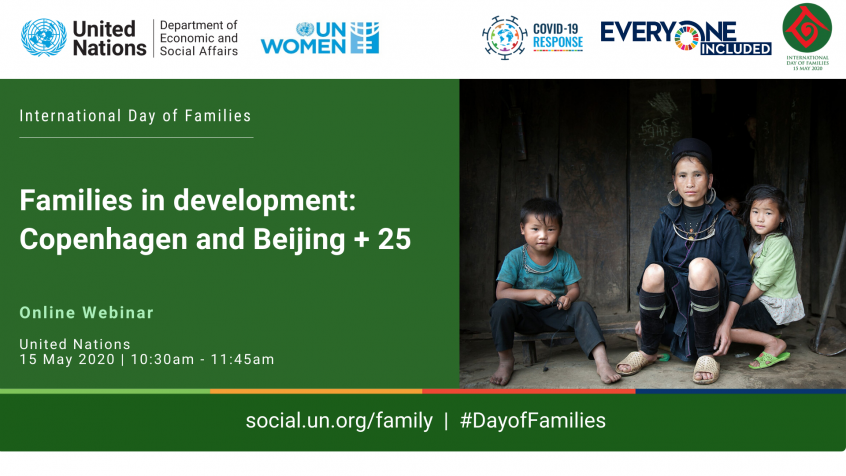2020 International Day of Families "Families in Development: Copenhagen & Beijing+25"