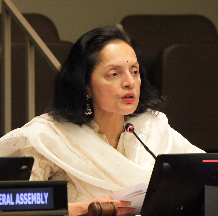H.E. Ms. Ruchira Kamboj, Permanent Representative of India as Chair of the 62nd Commission for Social Development