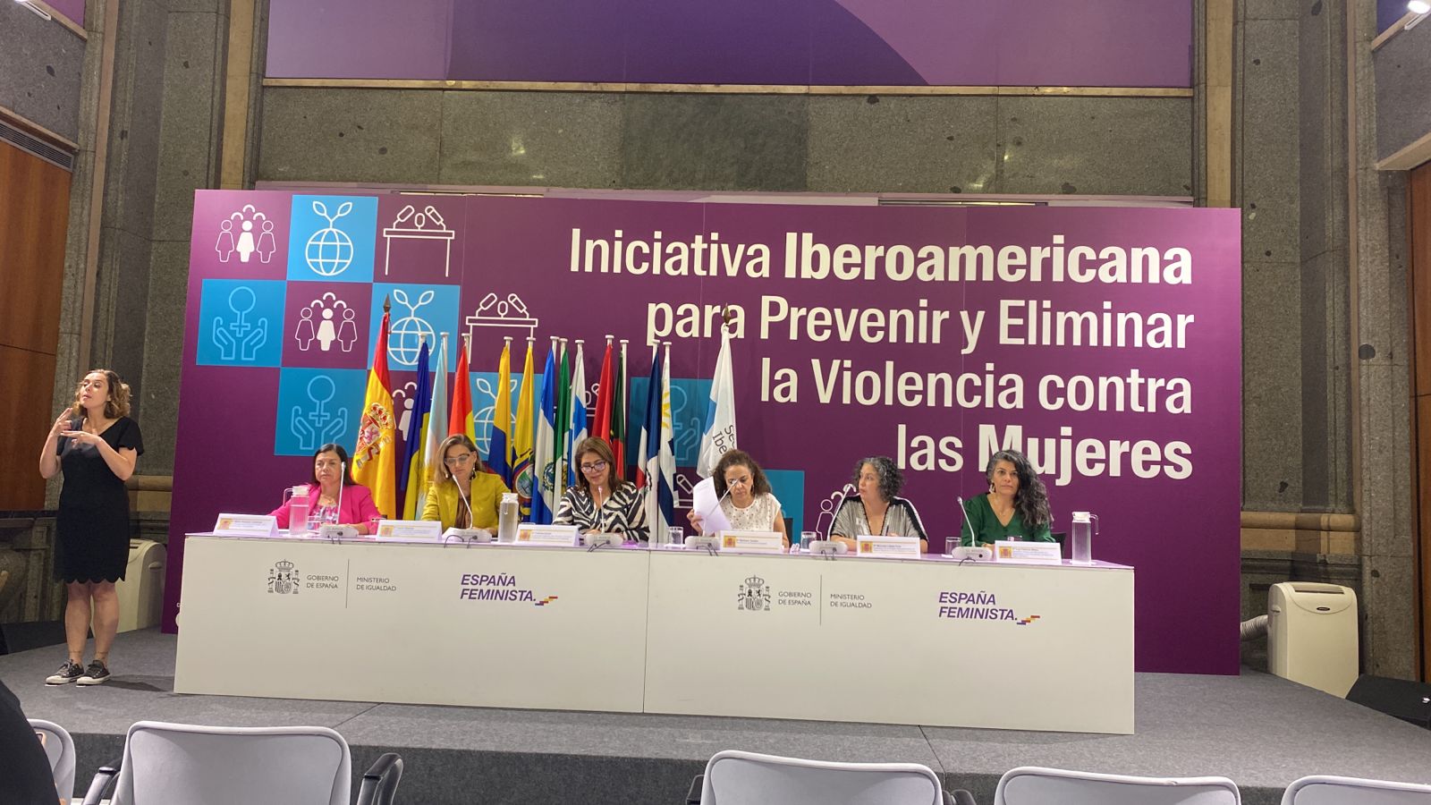 Ceremony of Transfer of the Presidency of the Ibero-American Initiative to Prevent and Eliminate Violence against Women. Organized by the Ibero-American Initiative to Prevent and Eliminate Violence against Women (IIPEVCM); Ministry of Equality of Spain; Ministry of Women of the Dominican Republic; Ibero-American General Secretariat (SEGIB) and the Ministry of Foreign Affairs and the National Institute for Women of Mexico.