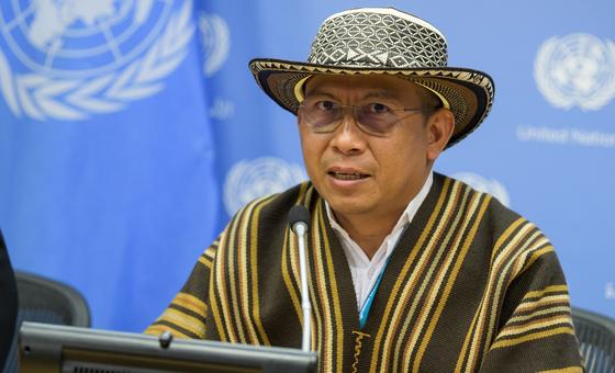 Dario Jose Mejia Montalvo, Chair of UN Permanent Forum on Indigenous Issues and Leader of the National Indigenous Organization of Colombia.
