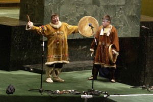 Indigenous Peoples presenting their cultural traditions in the United Nations