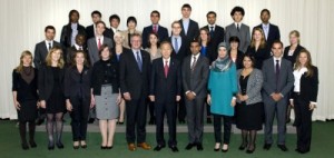 Youth delegates at the 66th GA session