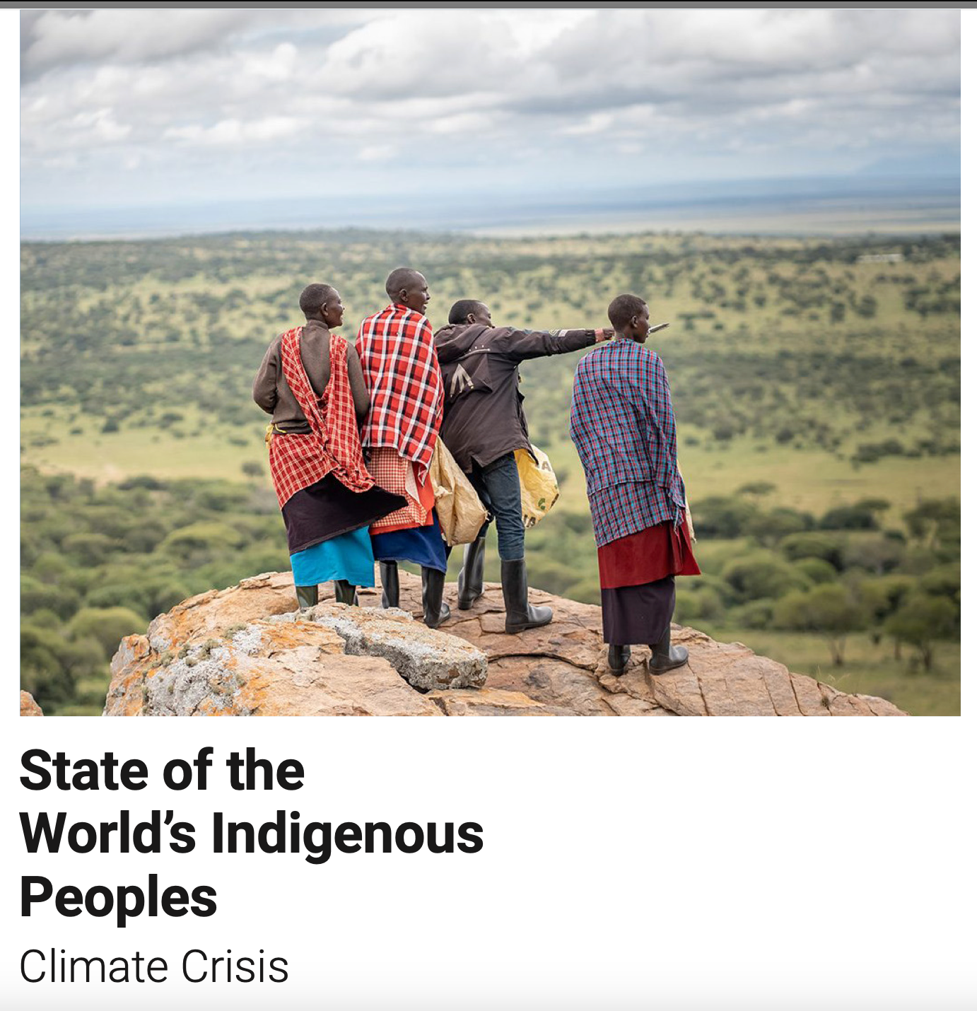 State of the World's Indigenous Peoples, Volume VI, Climate Crisis