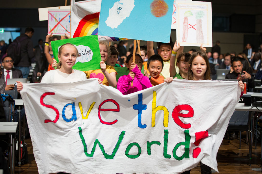 children at the welcoming ceremony at COP23 on 6 November
