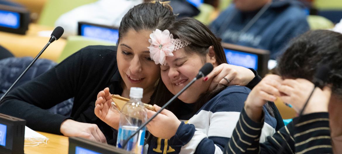 UN Photo/Eskinder Debebe | The UN hosts events around the year focused on disabilities issues, including its annual observance of World Down Syndrome Day, where participants discussed the theme “Leave no one behind in education”.