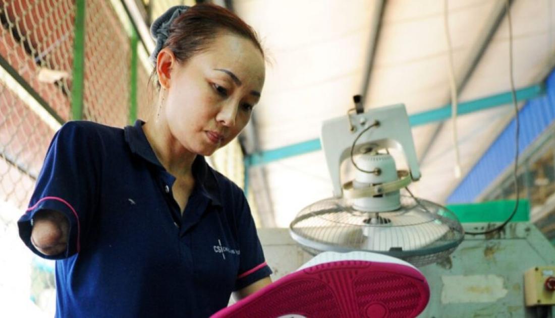 Disabled person working