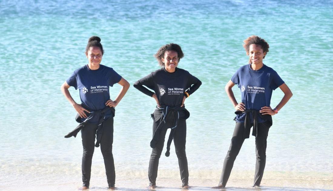 UNEP/Roan Paul The Sea Women of Melanesia train local women to monitor and assess the impacts of widespread coral bleaching on some of the world's most endangered reefs using marine science and technology.