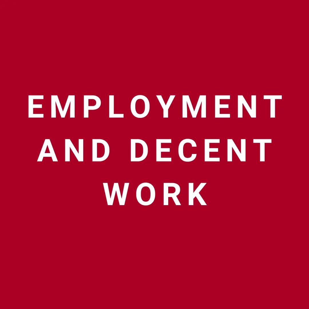 Employment and decent work