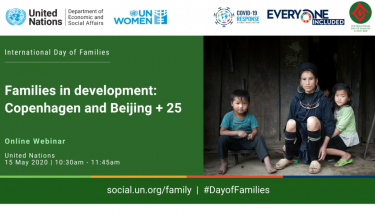 2020 International Day of Families "Families in Development: Copenhagen & Beijing+25"