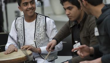 World Bank/Roxana Bravo Students from the Afghanistan National Institute of Music, about half of whom are orphans and former street children and about one-third girls, play their instruments.