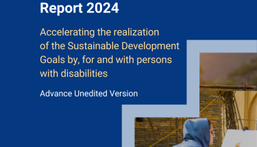 Cover of the UN Flagship Report on Disability and Development 2024