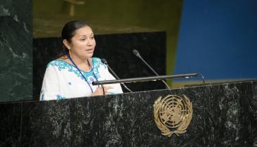 VENEZUELA (BOLIVARIAN REPUBLIC OF)

H.E. Ms. Aloha Nuÿez
Minister of People's Power for Indigenous Peoples, addresses the audience.

High-level event to mark the tenth anniversary of the adoption of the United Nations Declaration on the Rights of Indigenous Peoples