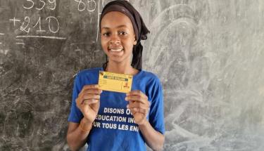 UNICEF/ Testa 2025 Zénabou, a deaf teenager in the Central African Republic, is able to go to school thanks to a UN-backed education initiative.