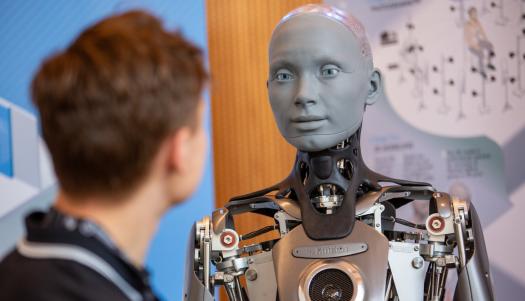 UN Photo/Elma Okic Ameca the robot attended the AI for Good Global Summit, in Geneva, Switzerland, in July 2023.